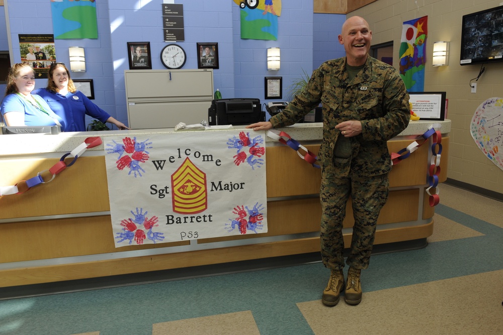 Barrett visits Camp Lejeune