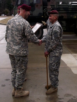 Paratrooper receives second Purple Heart