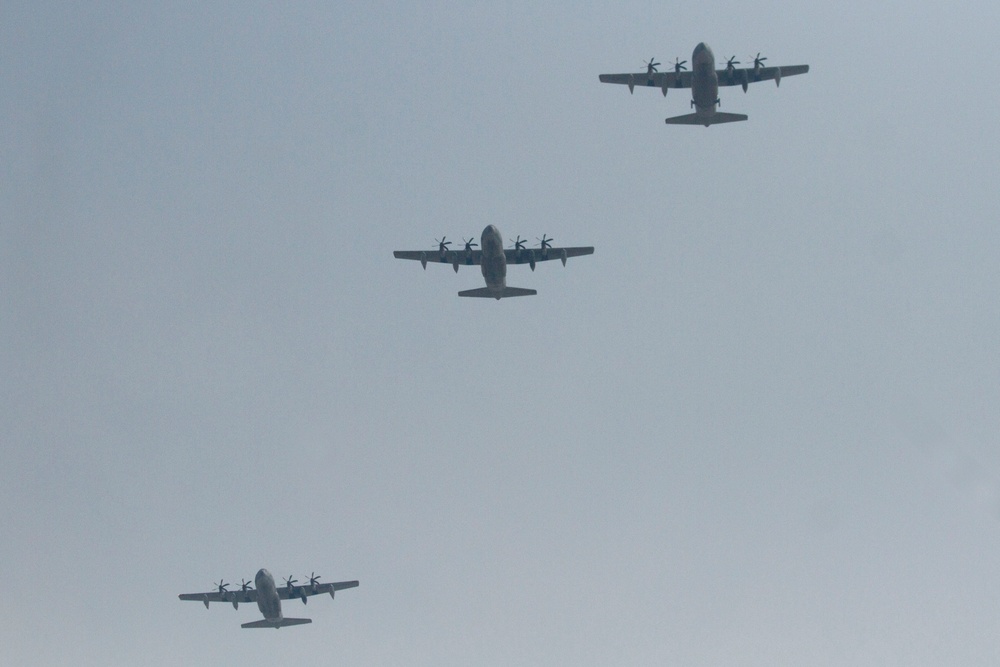 Multinational forces reach for the sky