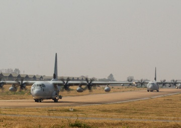 Multinational forces reach for the sky