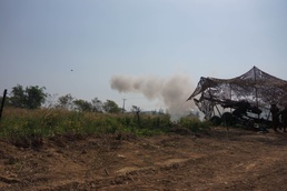 M Battery on target with artillery