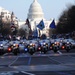 Motorcycle motorcade on the parade route