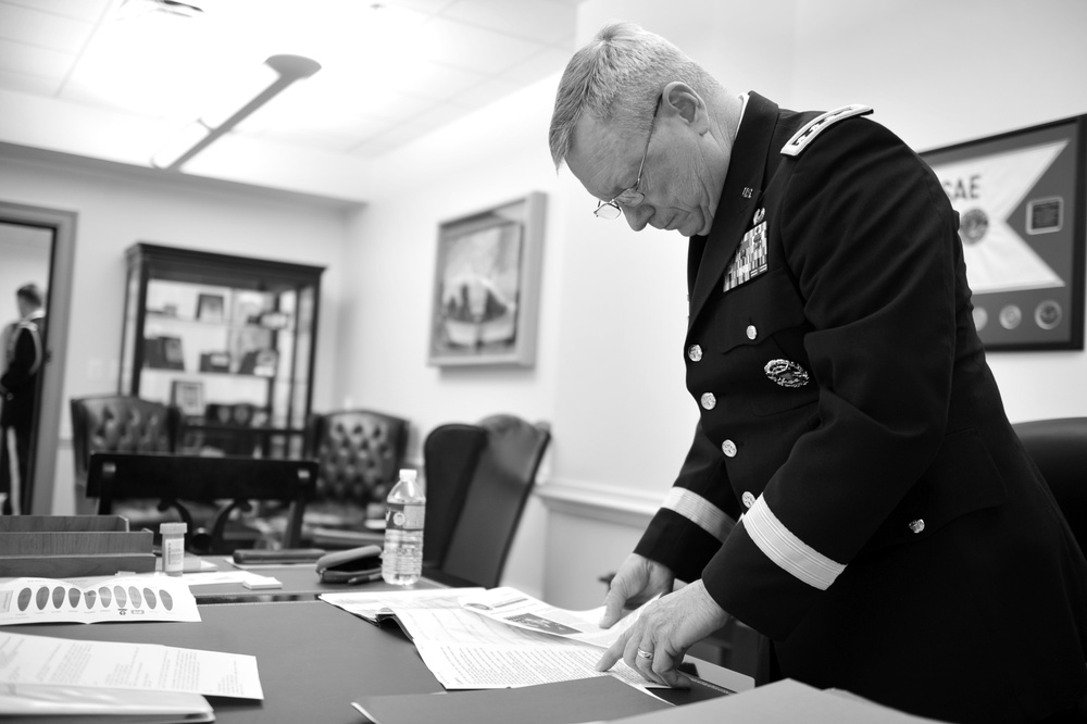 Army Gen. Frank Grass on the job