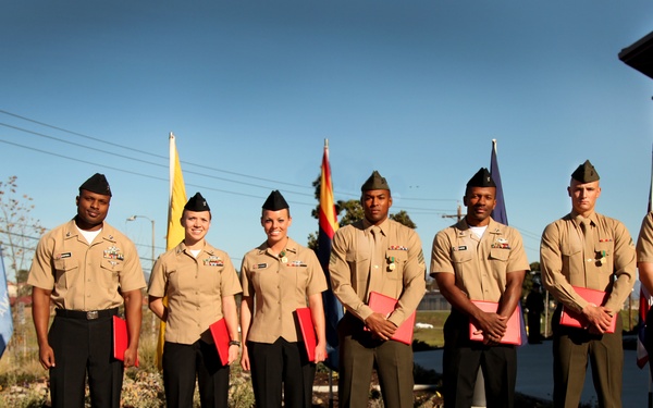 Marines and sailors are recognized during awards ceremony