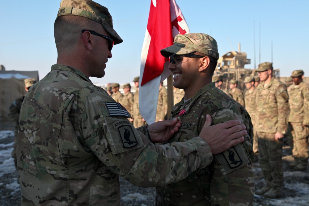 1st Squadron, 91st Cavalry Regiment, 173rd Airborne Brigade Combat Team End of Tour Awards ceremony