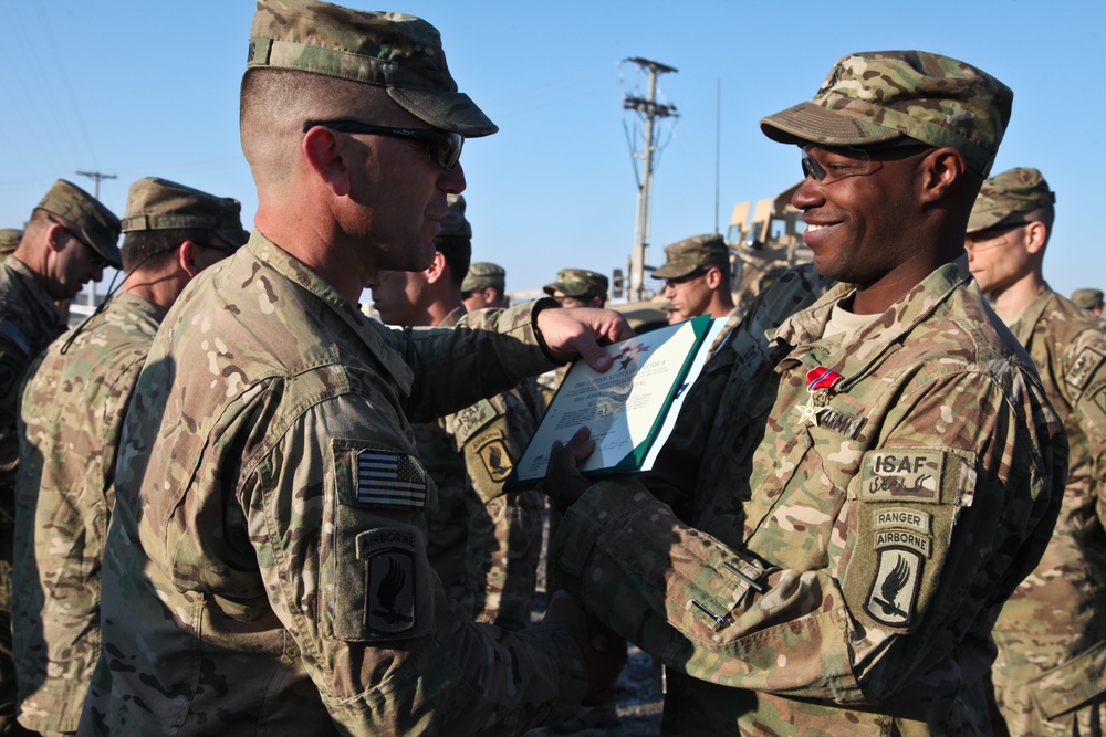 1st Squadron, 91st Cavalry Regiment, 173rd Airborne Brigade Combat Team End of Tour Awards ceremony