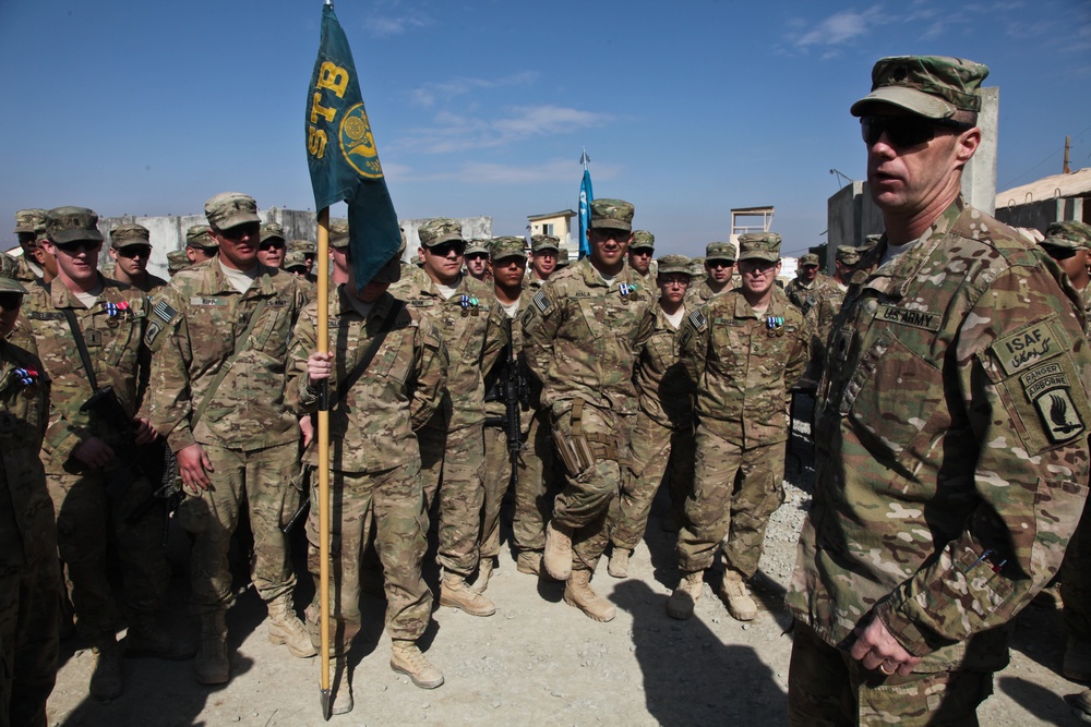 Special Troops Battalion, 173rd ABCT end of tour award ceremony