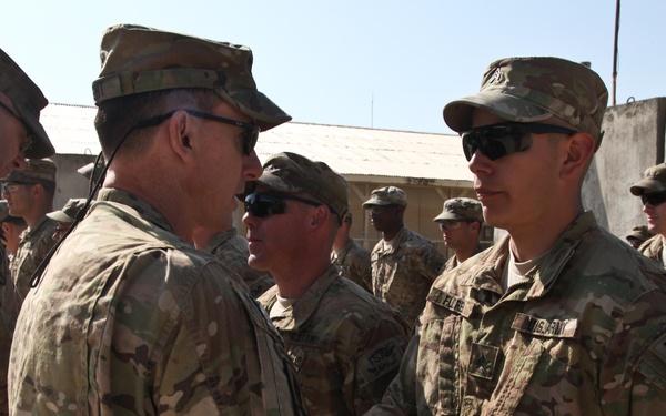 Special Troops Battalion, 173rd ABCT spur award ceremony