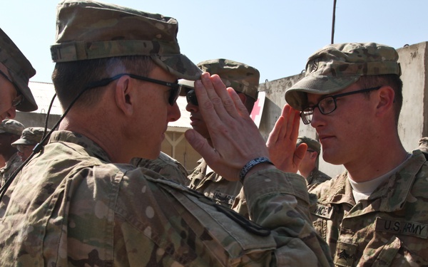 Special Troops Battalion, 173rd ABCT spur award ceremony