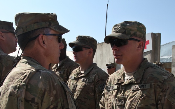 Special Troops Battalion, 173rd ABCT spur award ceremony