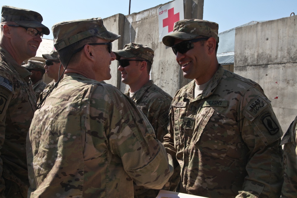 Special Troops Battalion, 173rd ABCT spur award ceremony