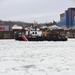 Coast Guard Cutter Shackle and Tackle break ice on the Penobscot River