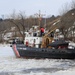 Coast Guard Cutter Shackle and Tackle break ice on the Penobscot River