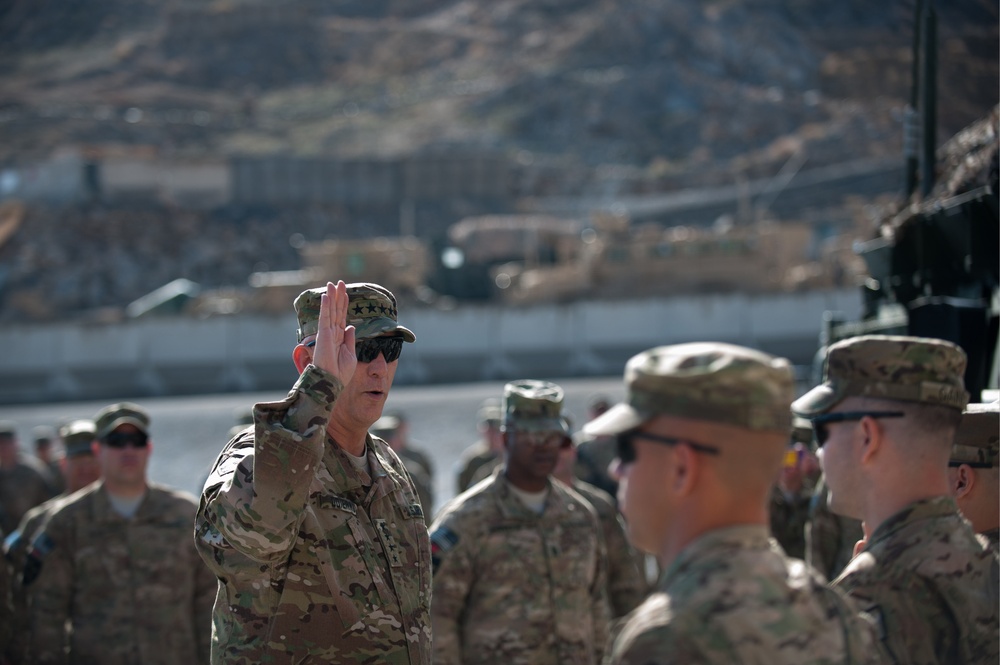 Odierno visits troops in Regional Command South, Afghanistan