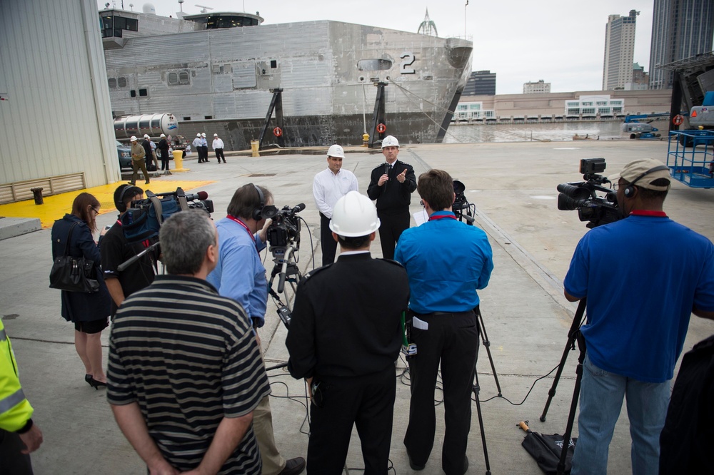 Touring the shipyard