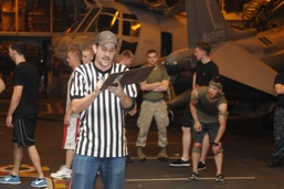 USS Peleliu's fun boss refs dodge ball