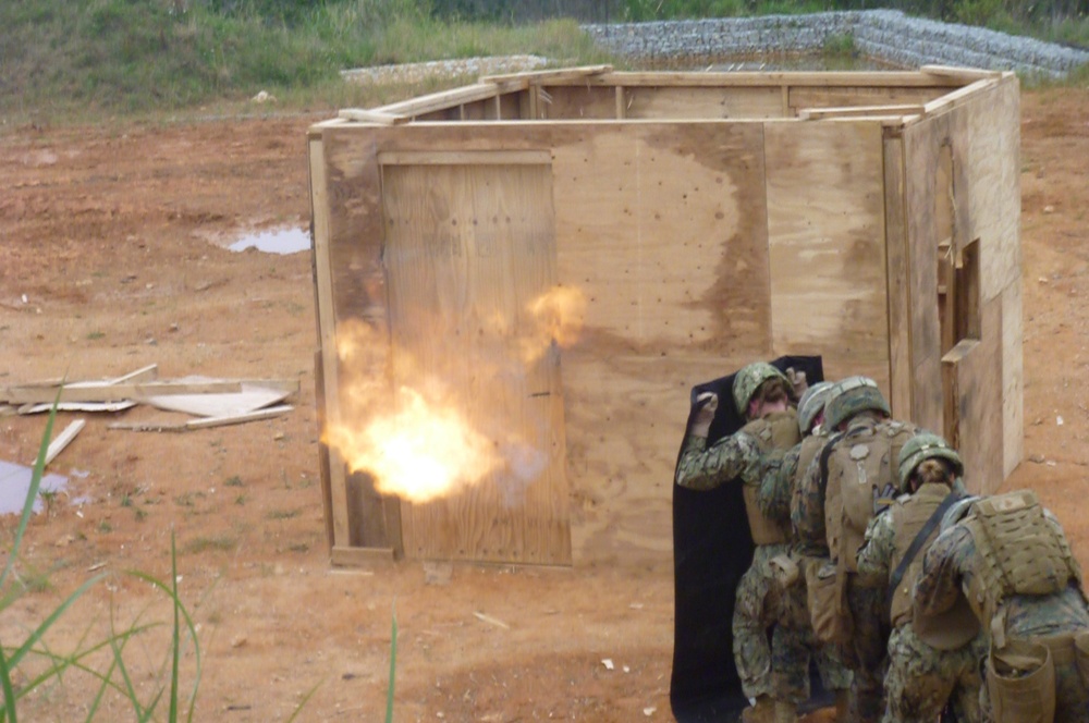 Marines and Seabees train to build and breach