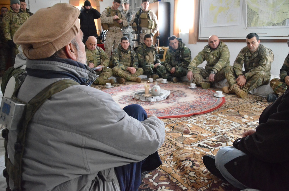 Georgian Regimental Combat Team mission rehearsal exercise