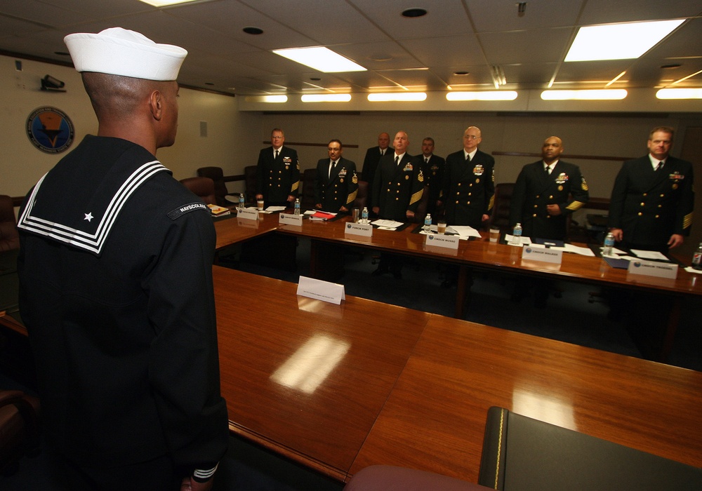 Sailor of the Year board at NAS Pensacola