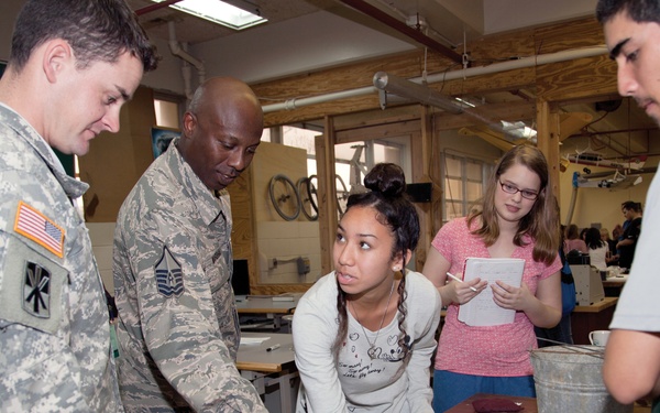 Students, service members embrace learning