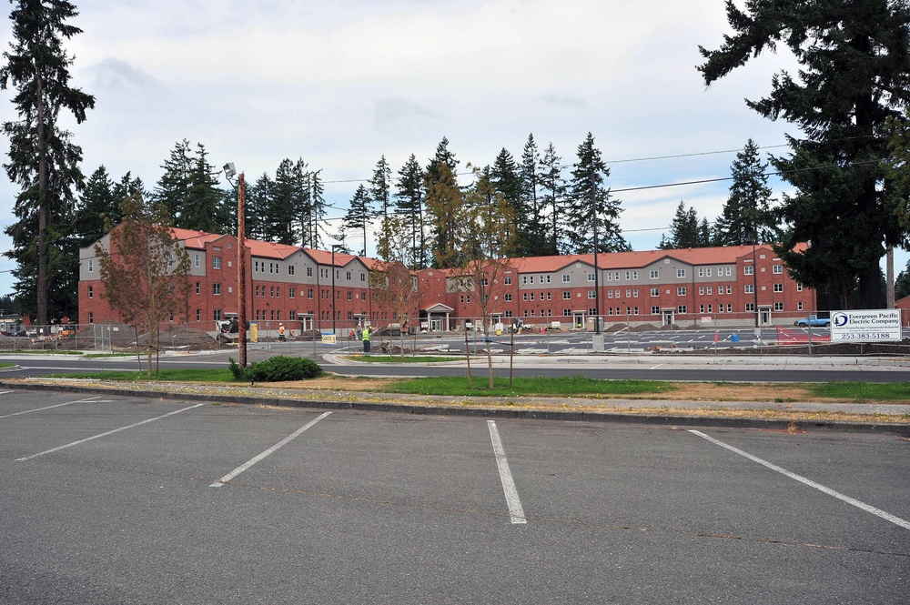 Construction sites at Joint Base Lewis-McChord