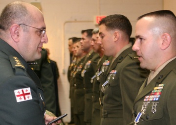 Republic of Georgia MOD, ACMC Recognize Marines and Sailor for GDP-ISAF Contributions