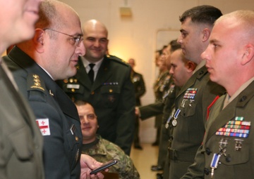 Republic of Georgia MOD, ACMC Recognize Marines and Sailor for GDP-ISAF Contributions