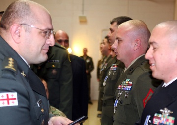 Republic of Georgia MOD, ACMC Recognize Marines and Sailor for GDP-ISAF Contributions