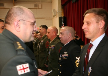 Republic of Georgia MOD, ACMC Recognize Marines and Sailor for GDP-ISAF Contributions
