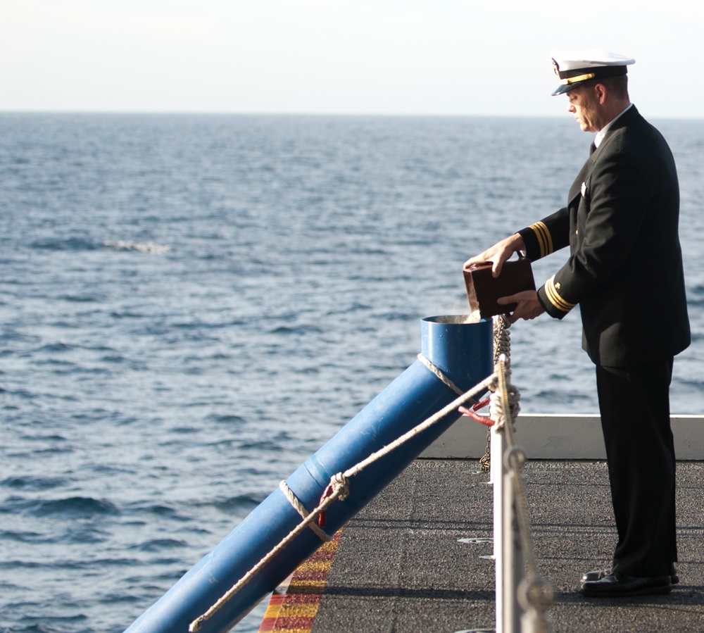 USS Carl Vinson crew conducts burials at sea