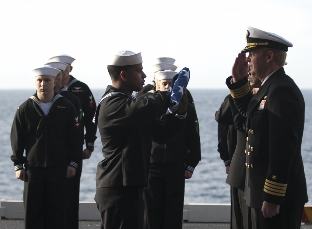 USS Carl Vinson crew conducts burials at sea