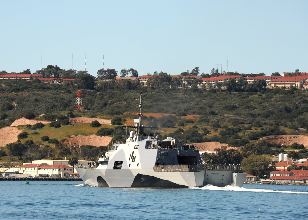 USS Freedom gets underway