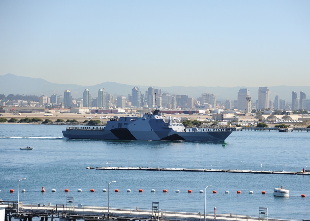 USS Freedom gets underway