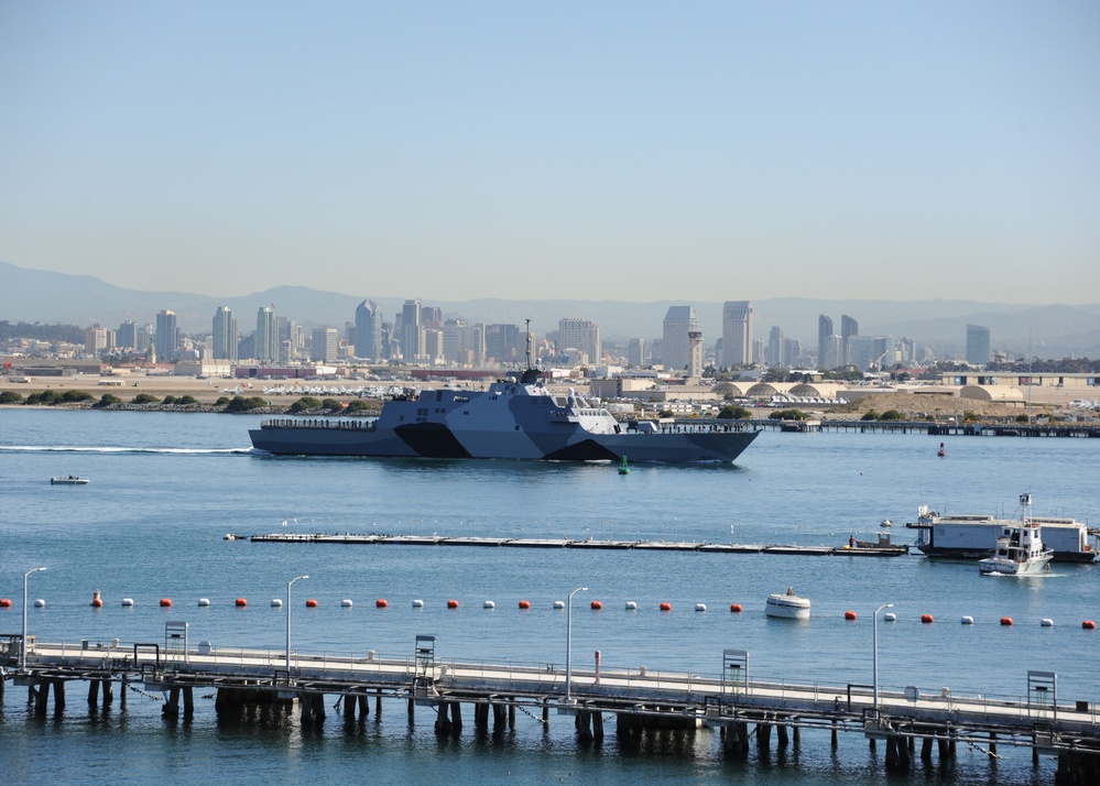 USS Freedom gets underway