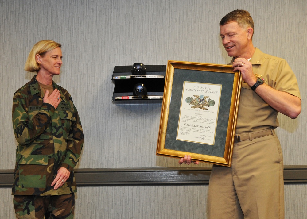 Pottenger receives 'Honorable Seabee' plaque