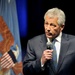 Hagel meets with Pentagon staff
