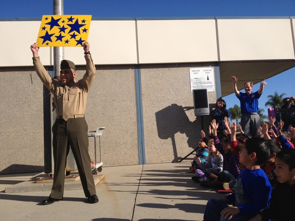 Marines participate in Read Across America