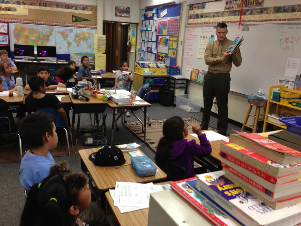 Marines participate in Read Across America