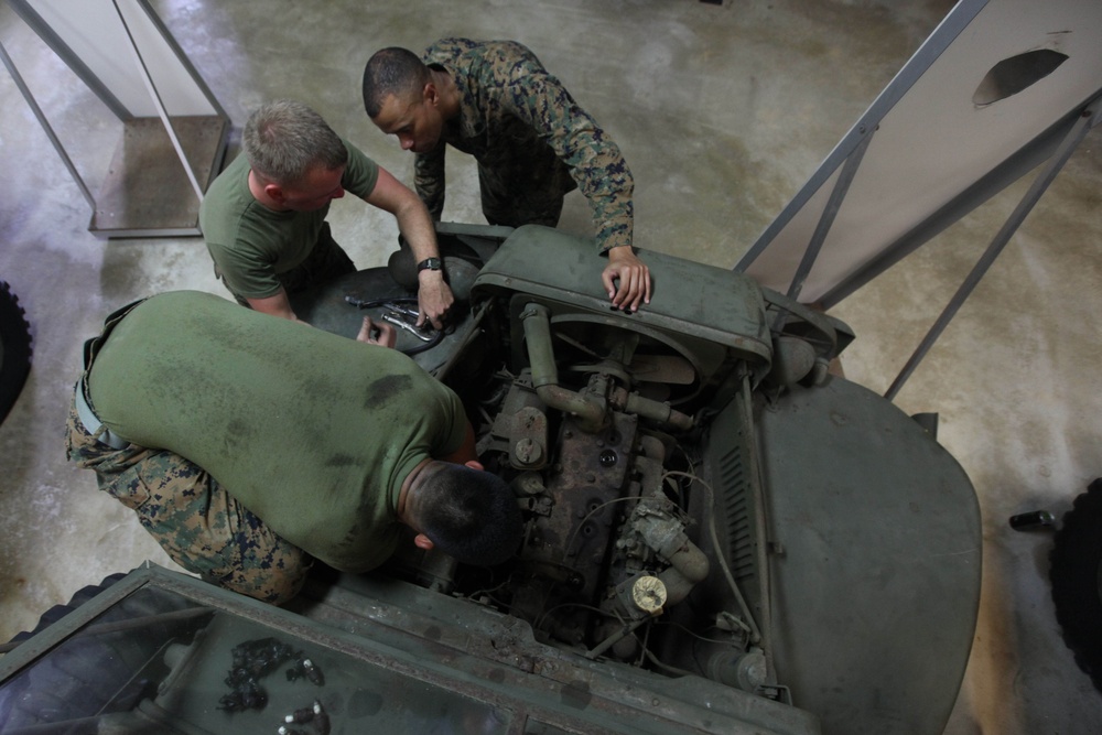 Okinawa Marines help restore Guam museum’s trucks