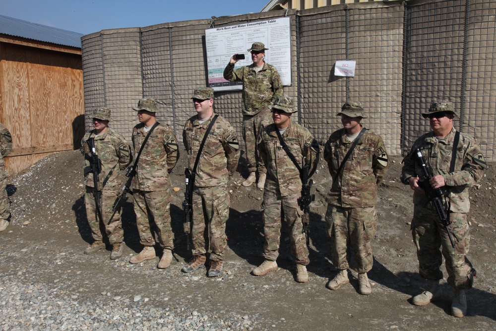 5th Battalion, 82nd Field Artillery Regiment promotion ceremony