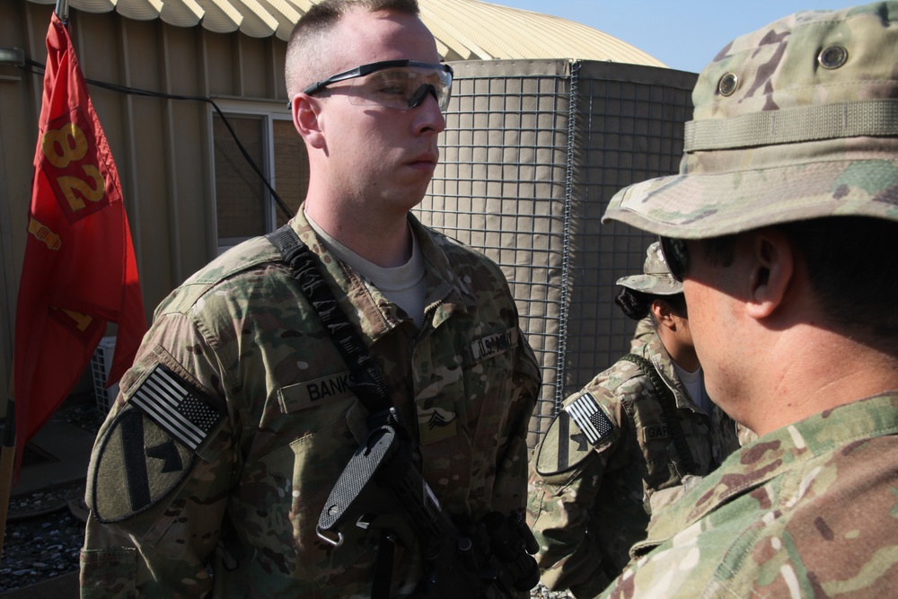 5th Battalion, 82nd Field Artillery Regiment promotion ceremony