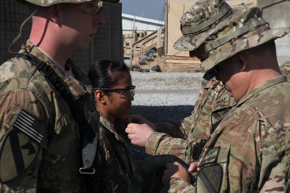 5th Battalion, 82nd Field Artillery Regiment promotion ceremony