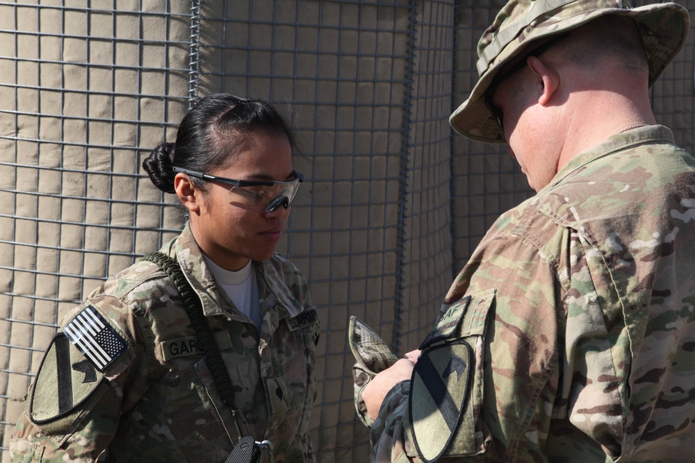 5th Battalion, 82nd Field Artillery Regiment promotion veremony