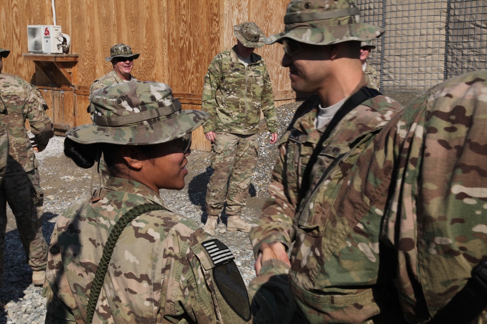 5th Battalion, 82nd Field Artillery Regiment promotion ceremony