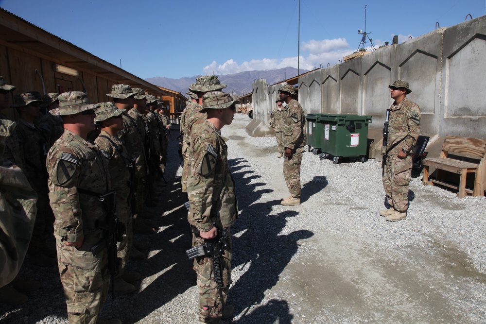 5th Battalion, 82nd Field Artillery Regiment promotion ceremony