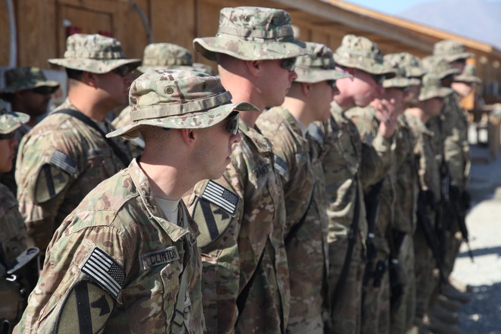 5th Battalion, 82nd Field Artillery Regiment promotion ceremony