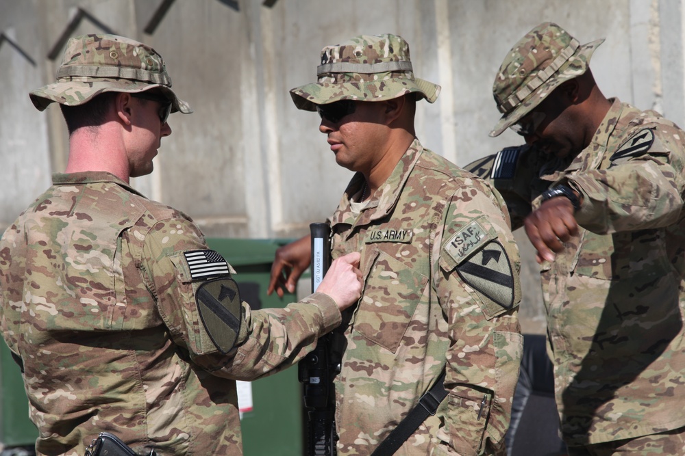 5th Battalion, 82nd Field Artillery Regiment promotion ceremony