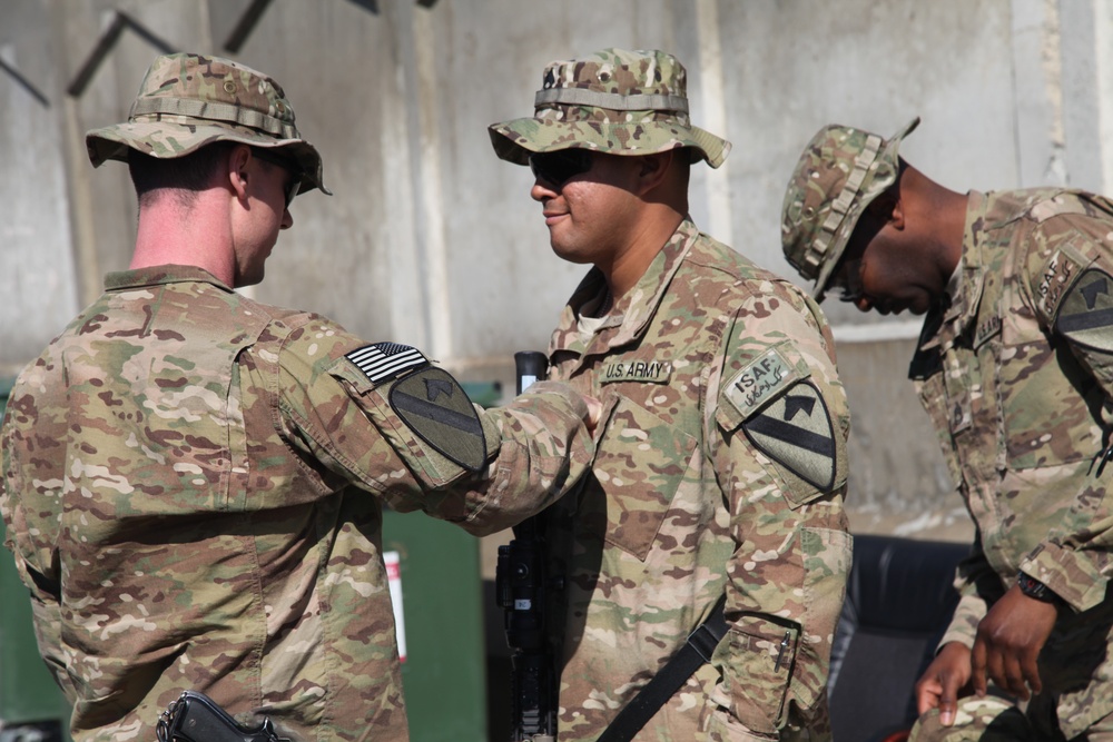 5th Battalion, 82nd Field Artillery Regiment promotion ceremony