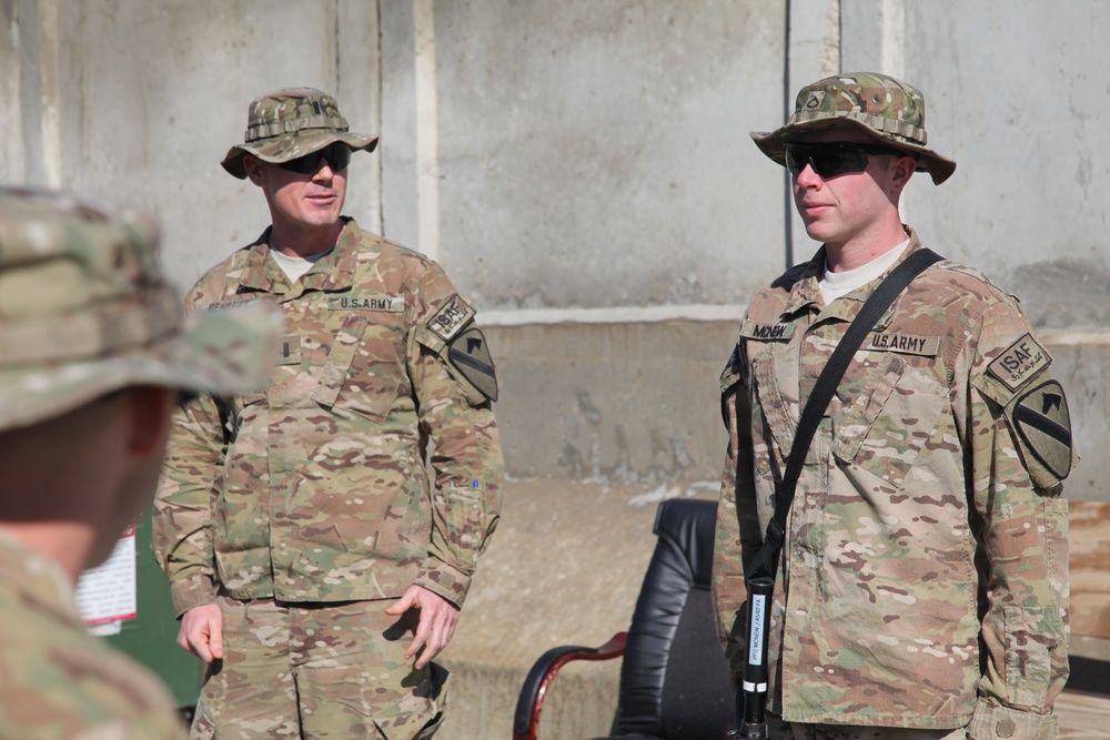 5th Battalion, 82nd Field Artillery Regiment promotion ceremony