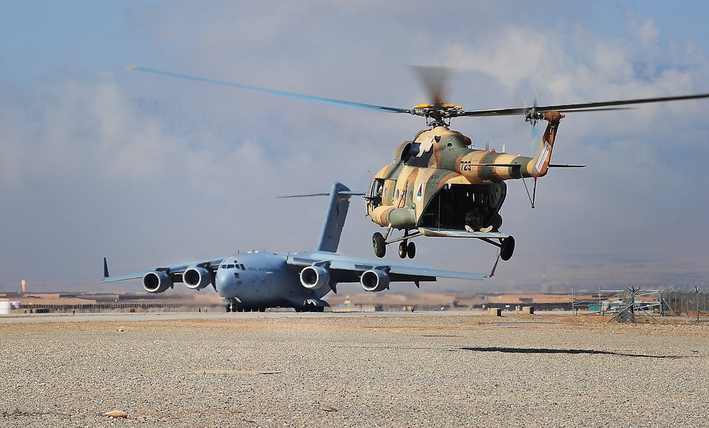 Afghan helicopters support independent operations